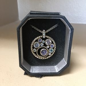 Silver Pendant with Stones